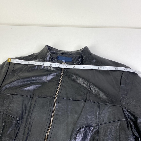 New Faded Glory Black Leather Zipper Jacket Womens Size Small - Picture 11 of 14